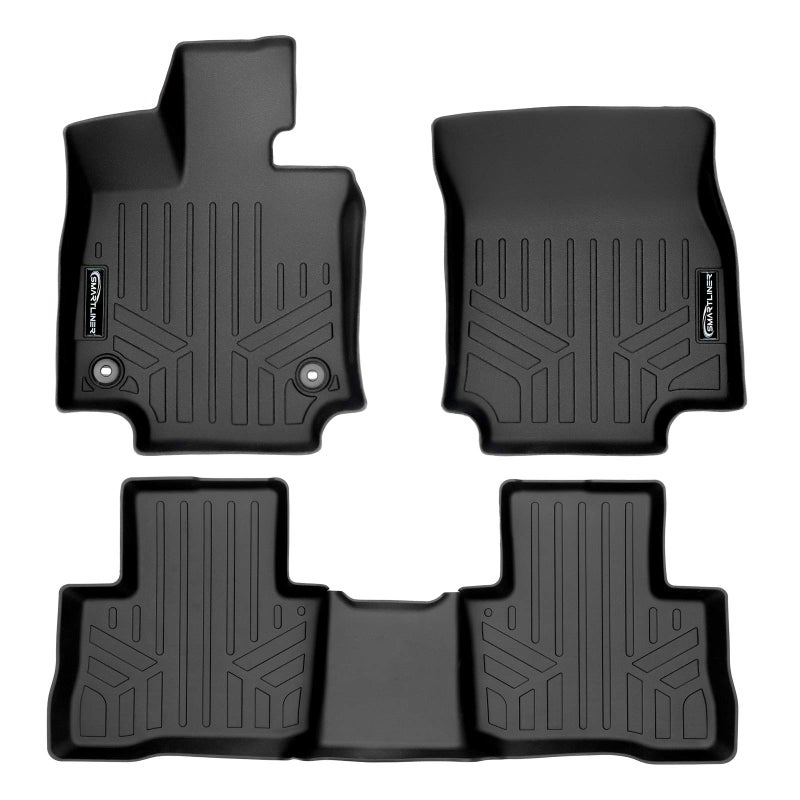 SMARTLINER All Weather Custom Fit Floor Mats 2 Row Liner Set Compatible with 2019-2025 Toyota RAV4 - Image 1